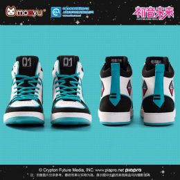 Moeyu Anime Miku Shoes for Men Vocaloid Cosplay Male Sneakers Women Tennis Sports Athletic Shoe Casual Running Gift With Socks