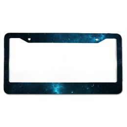 Starry Sky Pattern American Standard Aluminium Alloy Car Licence Plate Cover Car Accessories Waterproof Licence Plate Cover