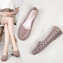 Casual Shoes Large Size Female Sandal 2024 Women's Shallow Mouth Strappy Heels Breathable Big Girls Gladiator Fashion Beige Summer