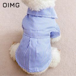 Dog Apparel OIMG Spring Summer Puppy Clothes Gentleman Pet Thin Shirt Pomeranian Chihuahua Teddy Casual Breathable Small Dogs T-shirt