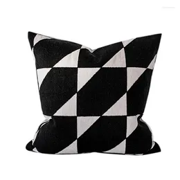 Pillow 2Pcs/lot Velvet Black White Geometric Cover For Living Room Sofa S Home Decorative Throw Pillowcase 45x45cm