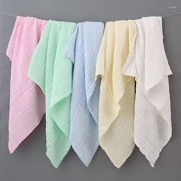 Blankets Cotton Muslin Baby Blanket Receiving Soft Bath Towl Gauze Infant Wrap Bedding Sleeping In Solid Colour