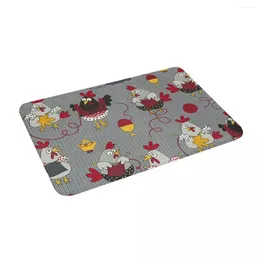 Carpets Chicken Knitted Sweater Non Slip Absorbent Memory Foam Bath Mat For Home Decor/Kitchen/Entry/Indoor/Outdoor/Living Room