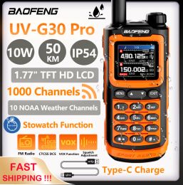 Baofeng UV-G30 Pro 1000CH Dual Band 10W Waterproof Two Way Radio UHF VHF Long Range CB Ham Radio NoAA Radio UV17 Walkie Talkie
