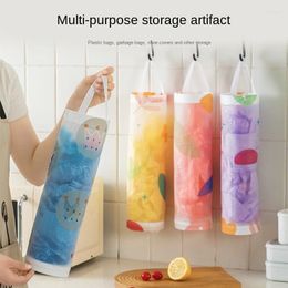 Storage Bags Bag Kitchen Round Removable Plastic Tube Wall Hanging Organiser Space Saver Multi-Purpose Ins