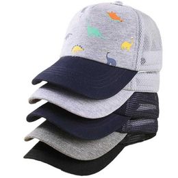 Caps Hats Cartoon Dinosaur Baby Hat Sun Protection Childrens Boy Hat Adjustable Travel Childrens Baseball Hat d240525