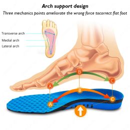 EVA Orthopaedic Flat Foot Health Sole Pad Massage Orthotic Gel Insole For Shoes Insert Arch Support For Plantar Fasciitis Unisex