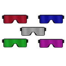 LED Toys Ice-shining glasses are 8 dynamic ones Usb charge 3 flashes and modalities Bar disko Christmas party light-up decorative glasses Q240524