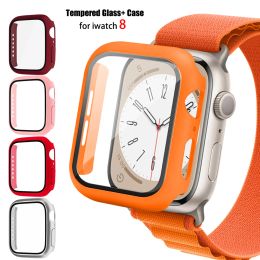 Case for Apple Watch Series 8 7 45mm 44mm 40mm iwatch 6 SE 5 4 3 42mm 38mm glass+cover Screen Protector Apple watch Accessories