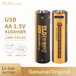 DLGPOWER 1.5V AA 4100mWh USB Rechargeable Lithium Batteries for Clocks Remote Cameras Flashlight Mouse Small fan Microphone