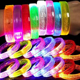 Party Decoration 1-10PCS Led Bracelets Wristbands Glow In The Dark Supplies Neon Light Up Bracelet Toys Wedding Christmas