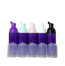 Storage Bottles 18pcs/lot Purple Plastic Foamer Pump Bottle Refillable Empty Cosmetic Cleanser Soap Dispenser Foam Container 60ml