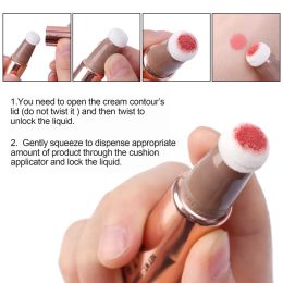 Multi-purpose Liquid Highlighter Contour Applicator Natural Soft Moisturising Creamy Liquid Blush for Face Cheek Blusher Bronzer