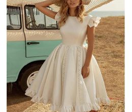Casual Dresses Zoulv 2021 Short Sleeve Lace Patchwork Pleated Ruffles Tutu Dress Sexy Wedding Party Fashion Women White Long5091594