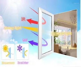 Window Stickers Width 90 X 400 Cm Silver Mirror Film Insulation Solar Tint UV Reflective One Way Privacy Decoration For Glass