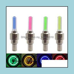 Bike Lights Cycling Led Flash Light Lamp Firefly Spoke Wheel Vae Stem Cap Tire Motion Neon For Bicycle Car Motorcycle Drop Delivery Sp Otmwy
