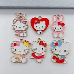 10pcs Cat Charm for Jewelry Making Bulk Animal Earring Pendant Bracelet Necklace Charms Accessories Diy Craft Supplies