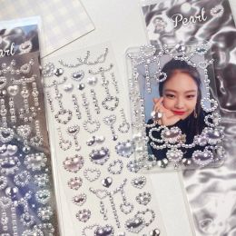 Cute Love Pearl Chain Stickers for Scrapbooking Journal Idol Photo Album Making DIY Aesthetics Crafts Stationery Sticker