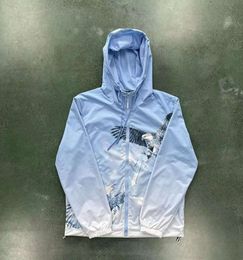 Männer Trapstar Jacke Sportswear Unrongat t Windbreaker-schwarz gestickte Buchstaben Frauen Reißverschluss Sonnenschutz9oj