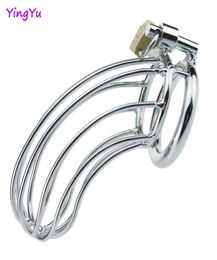 Large Classic Metal Cage Men Penis Rings Mesh Stainless Steel Cock Male Lock Belt Men Adult Games sexy Toys 40/45/50MM5075464