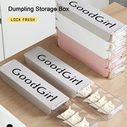 Storage Bottles Dumpling Box Food Grade Sealed Crisper Slide-Top Design Non-stick Stackable Kitchen Supplies