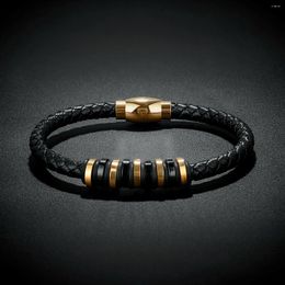 Charm Bracelets Clearance Sale Classic Style Leather Simple Braided Black & Bangle For Women Men Jewelry Fashion Accessory