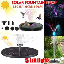 Solar Fountain Pump Energysaving Plants Watering Kit Colourful Bird Bath Outdoor Pool Garden Decoration 240521