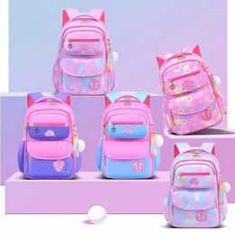 School Bags Orthopedic Primary Large Capacity Kids Rucksack Mochila For Girls Gradient Color Grades 1-3-6 Children's Backpack