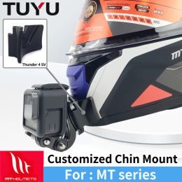 TUYU CamSteer Spanish MT Thunder 4 3SV ATOM Customised Full Face Motorcycle Helmet Chin Mount for GoPro Insta360 Accessories