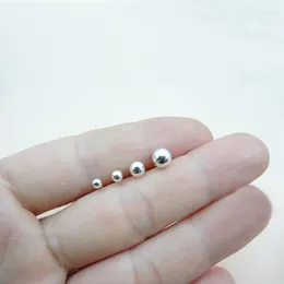 Stud Earrings Pure 925 Sterling Silver Ball For Children Girls Kids Baby Jewelry 2mm-3mm-6mm Small Women