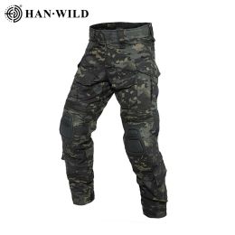Casual Cargo Pants Combat Pants with Pads Airsoft Tactical Pant US Camouflage Gen3 Multicam Outfit Trekking Hunting Clothes