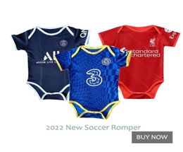 2022 Man U City Infant Jersey Baby Soccer Boys Girls Short Jumpsuit Gift 2108101153780