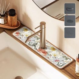 Kitchen Sink Faucet Mat Bathroom Carpet Diatom Mud Super Absorbent Drying Pad Countertop Protector Non-slip Kitchen Table Mat