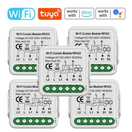 Tuya WIFI Intelligent Curtain Module Louvre Switch Electric Motorised Curtain Roller Shutter Control Switch APP Remote Controls