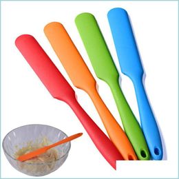 Cake Tools Long Handle Sile Spata Heat Resistant Flexible Non-Stick Slim Cream Mixer Scraper Jars Blender Baking Drop Delivery Home Dh3Fn