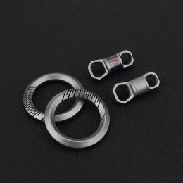 Titanium Alloy Keychain Rotate Detachable Waist Belt Buckle Keyring Connect Accessories Outdoor Tool EDC