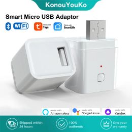 Tuya Smart Home Micro USB Adaptor Smart Plug Mobile Phone Charger 5V WiFi Mini USB Power Adaptor Works With Alexa Google Alice