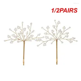 Hair Clips 1/2PAIRS Bridal Headpiece Elegant Beautifully Crafted Fashionable Pearl Hairpin Bride's In-demand