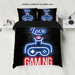 Bedding Sets 3pcs Game Controller Punk Style Set 1 Quilt Cover 2 Pillowcases No Filler Skin-friendly Breathable Anti-pilling
