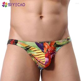 Underpants Sexy Elastic Men Underwear Printed Comfortable Breathable Briefs Shorts Bulge Pouch Soft For Male Panties