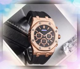 Iced Out Mulit Styles Big Size Watch Hip Hop Rubber Stainless Steel Mens Calendar Quartz Movement Clock Business No-Mechanical Watches Montre De Luxe Gifts