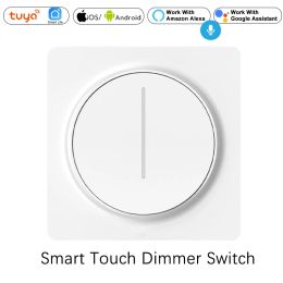 Tuya Smart Zigbee/Wifi Dimmer Light Switch EU Touch Dimming Panel Wall Switch Works with Alexa Google Home