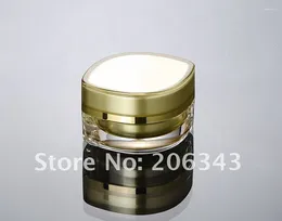 Storage Bottles 30G Gold Eye Square Shape Cream Bottle Cosmetic Container Jar Packaging