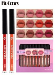 Fit Colours 12 Colour Lip Gloss Makeup Matte Liquid lipstick Lipgloss Set9698650