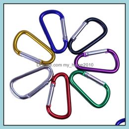 Carabiners Carabiner Ring Keyrings Key Chains Outdoor Sports Camp Snap Clip Hook Keychain Hiking Aluminium Metal Convenient Cam On Drop Otmig