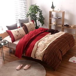 Bedding Sets Home Textile Set Plain Bet Duvet Cover Pillowcase 5 Colors Bed Line Bedclothes Modern Style Comforter