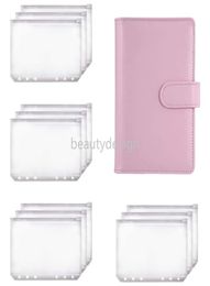 A6 Binder Planner Pink Notebook Binder and 12 Pieces 6 Hole Binder Zipper FolderBinder Pockets Cash Envelope Wallet DD4289236