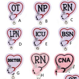 Key Rings Arrival Interchangeable Medical Id Holder With Nurse Card Name Tag Retractable Badge Reel Alligator Clip Drop Delivery Jewe Dhuqh