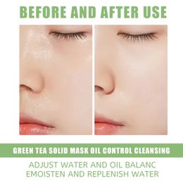 Green Tea Cleansing Solid Face Mask Stick Cleans Pores Remove Acne Blackhead Oil Control Moisturising Whitening Beauty Skin Care