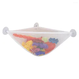 Storage Bags Baby Bathroom Mesh Bag Child Bath Toy Net Suction Cup Baskets Wall Holder Organiser Water Toys For Kids Drop